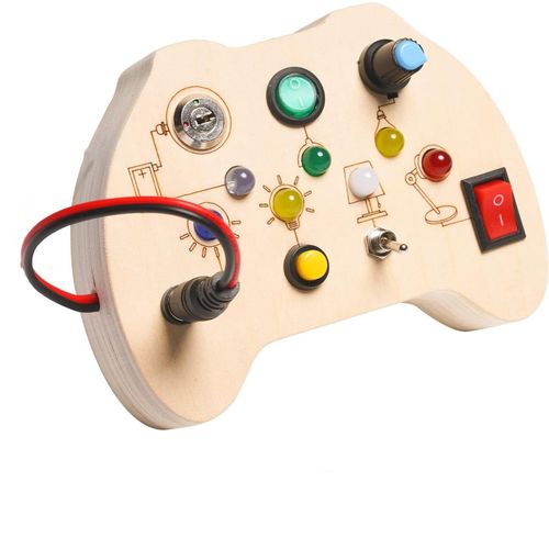 Busy Board Jouet Enfant 1 An,Tableau D'activit Bb Avec Interrupteurs D'clairage,Moteur Sensorielle Jouets Pour Garons Filles 2 3 4 Ans