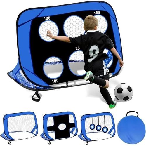 But De Foot Enfant Exterieur Vec Sac Port, 4 En 1 Pop Up Pliable Cage De Foot Portable Cage De Foot Enfant Exterieur