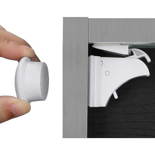 Bute De Porte De Placard De Scurit Pour Bb Triom (8 Verrous + 2 Cls), Bloc De Tiroir, Verrous De Scurit Pour Bb, Verrous De Scurit Magntiques Pour Armoire, Garde-Robe