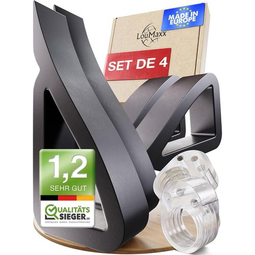 Butoir De Fentre  Butoir De Fentre  Cale De Fentre  Butoir De Porte En Plastique  Le Support Polyvalent Pour Porte Et Fentre  Lot De 4 En Noir Avec Butoir De Poigne De Porte
