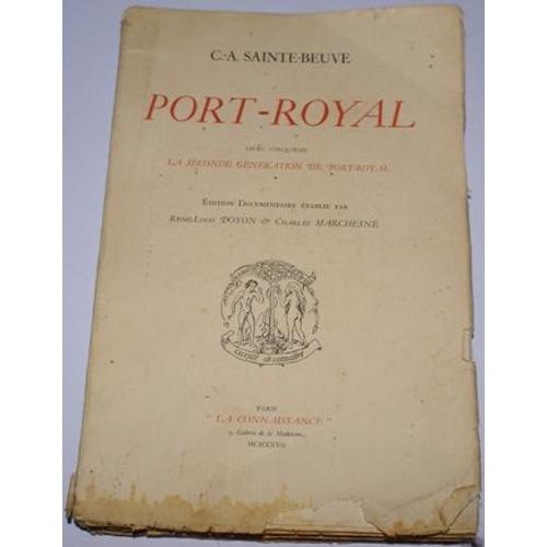 Port Royal   de C A Sainte Beuve  Format Broch 