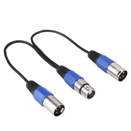 Câble adaptateur Jack femelle vers double prise mâle 0.3 m, cordon d'extension Audio pour Microphone XLR