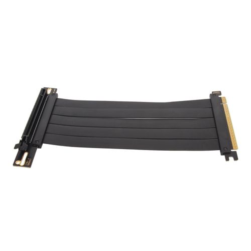 Câble Riser PCIE 4.0 X16 Port d'extension de carte d'extension flexible haute vitesse Câble d'extension GPU à 90 degrés pour RTX 4090 Noir 40 cm / 15,7 pouces