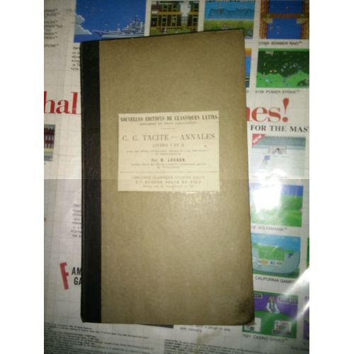 C. C. Tacite Livres I Et Ii Avec Des Notes Littraires, Grammaticales, Historiques Et Gographiques Par M. Aderer,...   de TACITE  Format Reli 