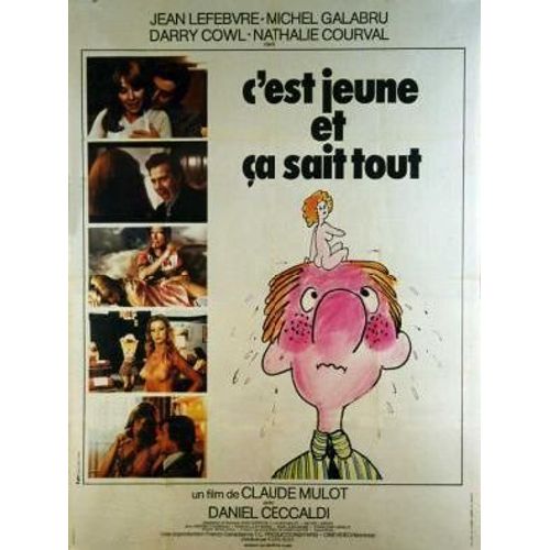 C'est Jeune Et a Sait Tout - Affiche Originale Franaise, Grand Format,  Du Film De Claude Mulot Avec Jean Lefebvre, Michel Galabru, Darry Cowl.