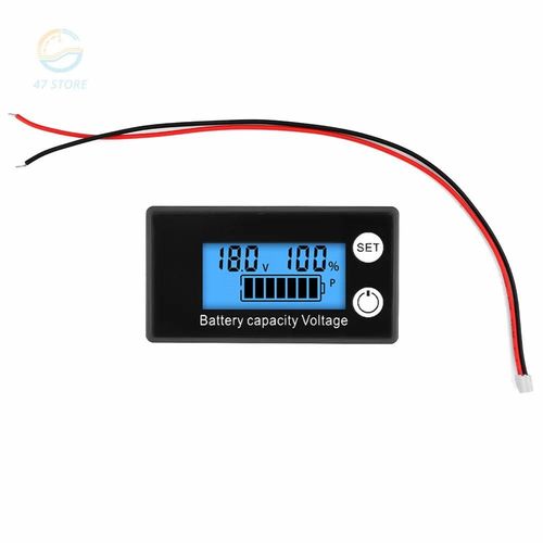 C - Voltmtre numrique DC 8 100V avec cran LCD, batterie au plomb et Lithium, voltmtre numrique  deux fils avec fonction'alarme