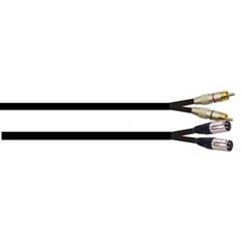 Cable 2 XLR males-2 RCA males 3m.