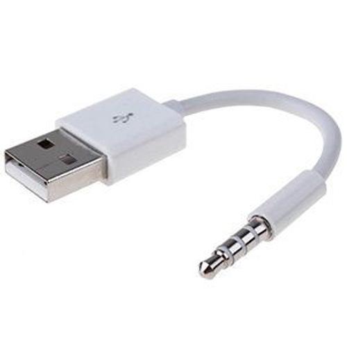 CABLE 3,5MM JACK USB POUR IPOD SHUFFLE