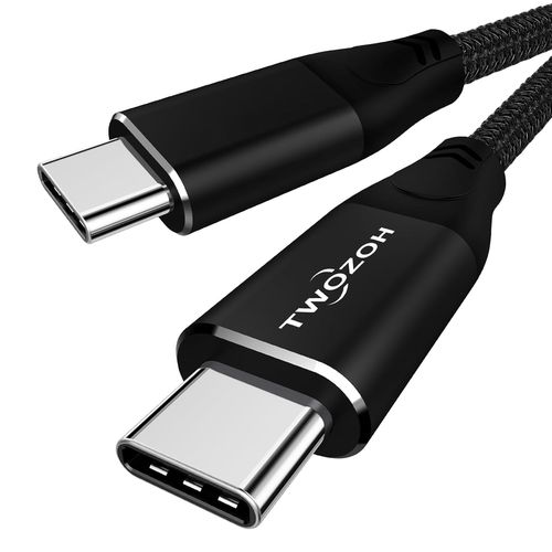 Cble 4K USB C 100W 0,5M (All-in-One), USB 3.2 Gen 2 X 2 20Gbit/s Transfert de donnes PD Charge Rapide USB C 3.1 Type C Vido 4K@60Hz Cordon