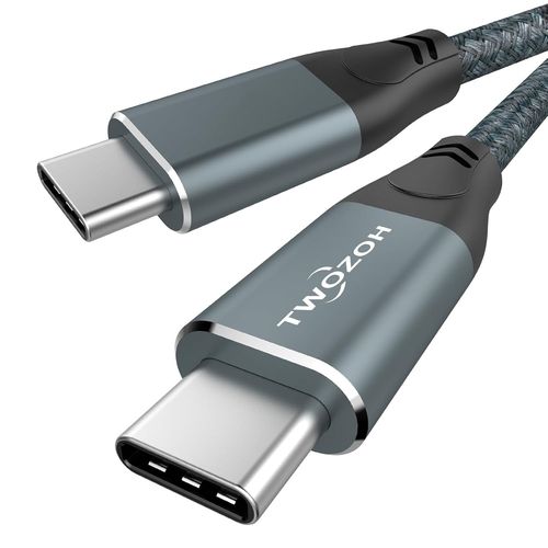 Cble 4K USB C 100W 0,5M (All-in-One), USB 3.2 Gen 2 X 2 20Gbps transfert donnes USB C 3.1 Type C Cordon Charge rapide Cble