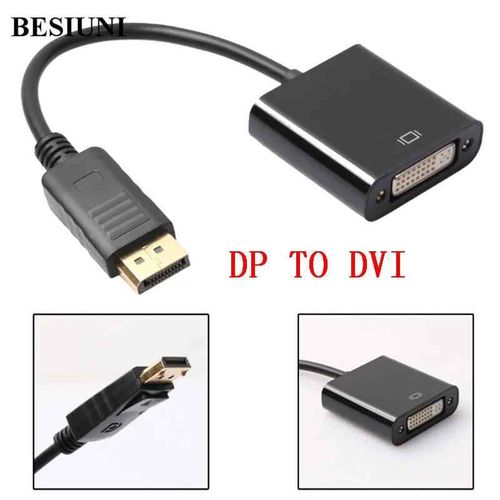 Cble adaptateur DisplayPort DP vers HDMI,compatible DVI VGA,connecteur de convertisseur de Port d'affichage 1080P pour budgtaire PC,ordinateur portable,HDTV - Type DP to dvi
