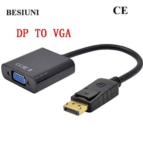 Cble adaptateur DisplayPort DP vers HDMI,compatible DVI VGA,connecteur de convertisseur de Port d'affichage 1080P pour budgtaire PC,ordinateur portable,HDTV - Type DP to vga