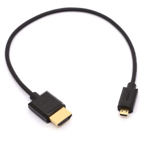 Cble Adaptateur Micro Hdmi Vers Hdmi Compatible Ethernet 4K 3D Retour Audio Pour Smartphones, Tablettes, Camras D'Action, Nikon B500, Raspberry Pi 4 (30 Cm)[Hero3566]