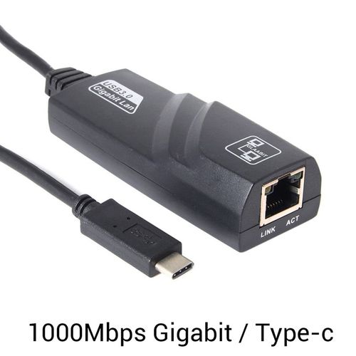 Cble adaptateur rseau Ethernet LAN 1000Mbps, Type c USB-C vers RJ45 Gigabit, pour ordinateur portable PC K