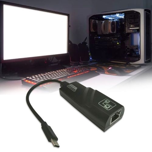 Cble adaptateur rseau LAN Ethernet 1000Mbps noir, Type c USB-C 3.1 vers RJ45, carte rseau Gigabit