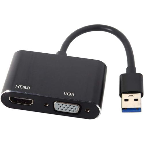 Cble Adaptateur Usb 3.0 Et 2.0 Vers Hdmi Et Vga Hdtv Carte Graphique Externe Compatible Avec Windows Mac Ordinateur Portable[Video1845]