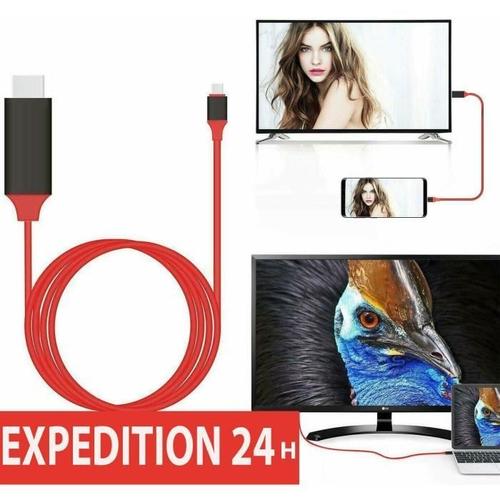 Cble Adaptateur USB C Type C vers Prise HDMI TV pour Samsung Huawei Xiaomi