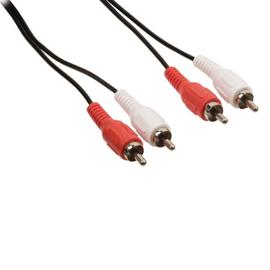 Câble audio 2 RCA MALE / 2 RCA MALE longueur 1,5 mètres 4CONNEXX AU 1010