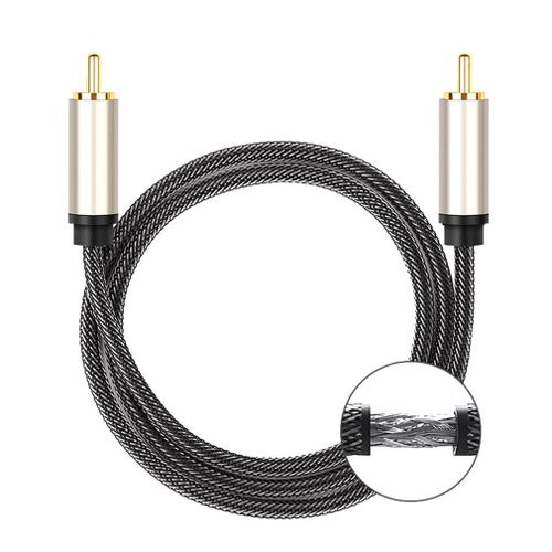 Câble Audio Coaxial numérique RCA vers RCA mâle, cordon de caisson de