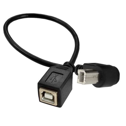 Cble court de type B  90 degrs, cble d'extension USB B coud, cble USB 2.0 de type B, cble d'extension USB B pour imprimante, scanner, disque dur mobile et plus encore (angle vers le haut)