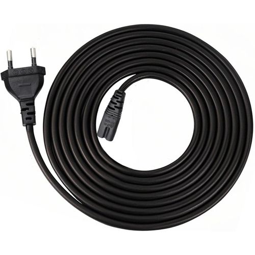 Cble d'alimentation C7 Bipolaire 1,5m - Cble Noir Universel pour Tlviseurs,Consoles de Jeu et Moniteurs,Compatible avec les Modles de Consoles de Jeu Rcentes et Anciennes,ainsi que les crans