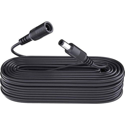 Cble d'extension d'alimentation, Cordon d'extension pour Adaptateur d'alimentation DC 12 V, 10 m 33 Pieds 5,5 mm x 2,1 mm, Compatible avec l'alimentation 12 V DC pour camra de scurit CCTV(Noir)