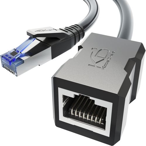 Cble d'extension Ethernet avec tressage rsistant  la rupture  3 m (Cble Ethernet CAT7 mle vers femelle, tend les cbles rseau, 10Gbit/s, blindage SF/FTP, noir).[G295]