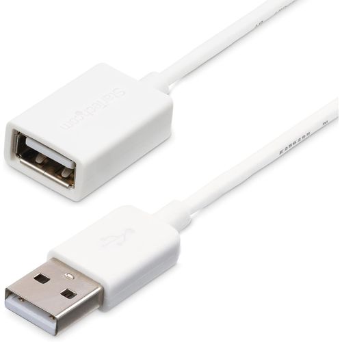 Cble d'extension USB 2.0 A vers A de 3 m - Rallonge USB 2.0 en blanc