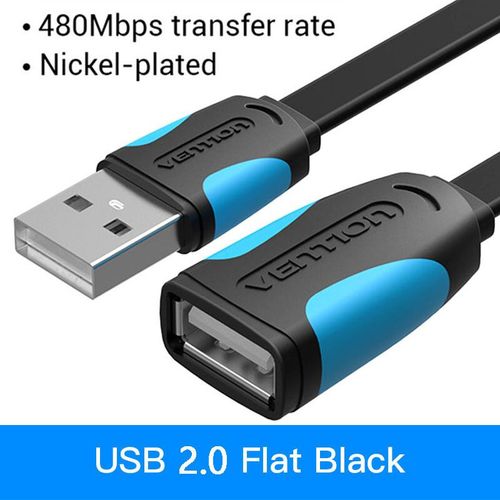 cble d'extension USB 2.0 pour Smart TV,SSD,Xbox One,ordinateur portable,vitesse rapide,1m 2M 3m 5m - Type [USB 2.0 Black A10]-0.5m