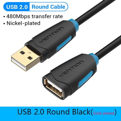 cble d'extension USB 2.0 pour Smart TV,SSD,Xbox One,ordinateur portable,vitesse rapide,1m 2M 3m 5m - Type USB 2.0 Black CBC-2m