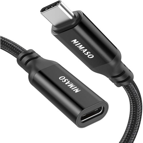 Cble d'extension USB C 1M,Rallonge Mle vers Femelle Extension USB 3.1 Gen 2(10Gbps) Thunderbolt 3 Charge Rapide&Data Sync 4K 60Hz pour Macbook Pro Samsung S10 S9 Huawei Mate 20 P20