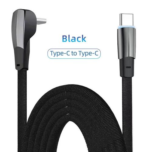 Cble De Charge Rapide Usb De Type C  Type C,Chargeur Rapide Pour Les Placements Samsung,Xiaomi,Huawei,Transfert De Donnes,Pd 60w,90,Rsistant - Type Black Type C-0.5m