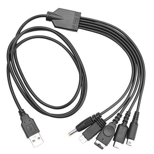 Cble De Charge Usb 5 En 1 Pour Nintendo,Compatible Avec Nintendo New 3ds Xl Nds Lite Ndsi Ll Wii U,Compatible Avec - 1 To 5 1pcs