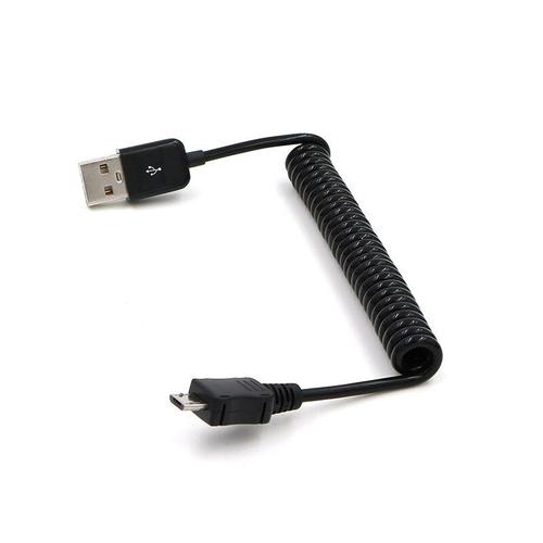 Cble de chargement de donnes USB 2.0  Micro USB, adaptateur spiral  5 broches