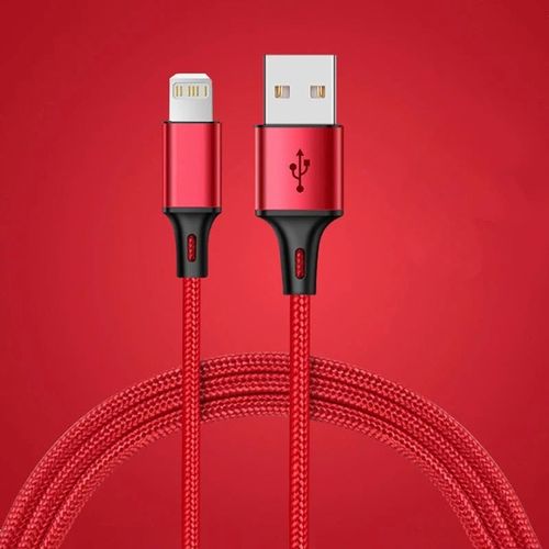Cble De Chargeur De Donnes Usb De 0.5m,1m,2m,3m,Cordon Long Et Court Pour Tlphone Iphone 13 12 11 Pro X Xr Max 5s 6 7 8 Plus 3a - Type Rouge-25cm
