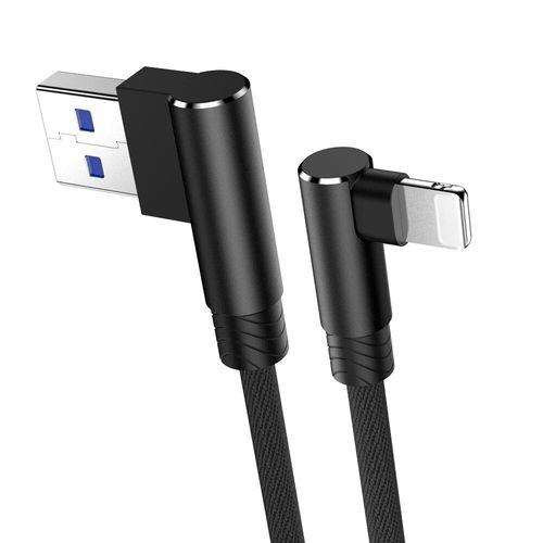 Cble De Chargeur Usb Rsistant  90 Pour Iphone,Charge Rapide D'origine,Fil De Donnes,Iphone 6 6s 7 8 Plus X Poly Xs 11 12 13 14 Pro Max Se Ipad,3m - Type Black-2m