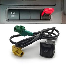 Fydun Lot de 10 câbles pour prise USB de voiture VW - Pour prise d'entrée  auxiliaire - OE 5KD035724 - Adaptateur d'interface musicale pour RCD310 //R