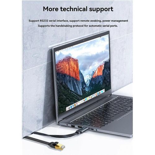 Cble de console USB vers RJ45 Adaptateur USB vers RJ45 pour ordinateur portable Cble de console de convertisseur USB RJ45 8P8C 180cm