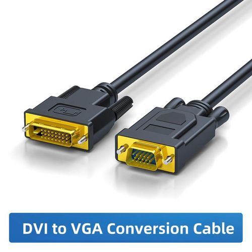 Cble de conversion VGA vers DVI 1080P,convertisseur de qualit d'image,adaptateur DVI vers VGA,pour ordinateur vers moniteur - Type DVI to VGA-1m