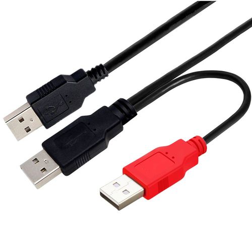 Cble de donnes de type Y pour imprimante  disque dur mobile 0.8m Double tte USB-B USB 2.0 Micro Mini 5pin Type-c Alimentation externe USB - Type [USB 2.0]-0.8 m