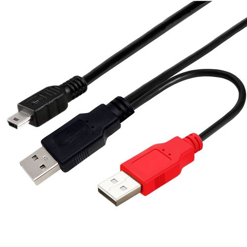 Cble de donnes de type Y pour imprimante  disque dur mobile 0.8m Double tte USB-B USB 2.0 Micro Mini 5pin Type-c - Mini-0.8 m
