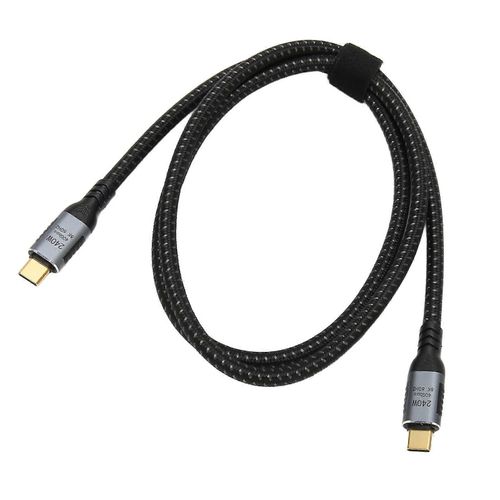 Cble de donnes USB 4.0 Gen 3 Transfert 40 Gbit/s Prise en charge de la charge 240 W cran 8K 60 Hz Cordon de type C  type C pour tablette portable 20 cm / 7,9 pouces
