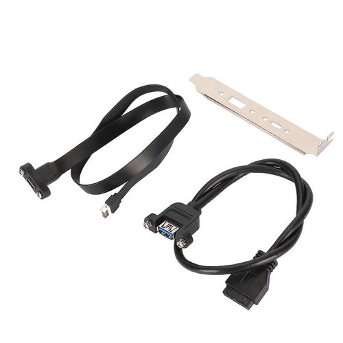 Cble de panneau avant de type E vers type C Cble dextension de type E vers type C de 1,6 pied de long 20 Gbit/s avec support