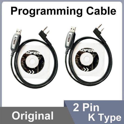 Cble de programmation USB Quansheng UVK5 UVK6 5RPlus Baofeng 18Pro 13Plus 17Plus V2 cble de programmation logiciel CD accessoires Radio - Type 2PCS