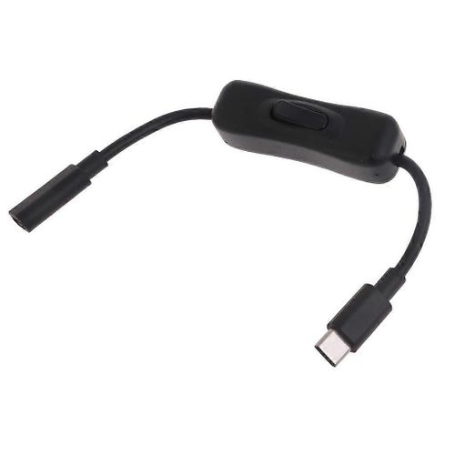 Cble dinterrupteur dalimentation pour Raspberry Pi 4 - Cble dextension USB C mle vers femelle Type C avec interrupteur marche/arrt