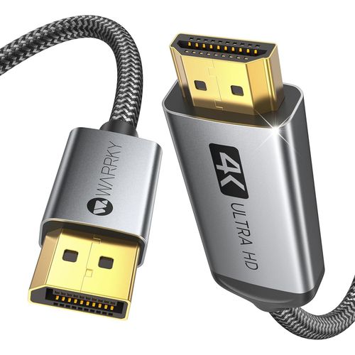 Cble Displayport 4K Vers Hdmi, Display Port Hdmi |1440P 60Hz, 1080P 120Hz| Ordinateur Dp Vers cran Hdmi Cble Compatible Avec Lenovo, Insignia, Hp, Xps, Asus Et Autres - 1.8M[PCOM4282144]