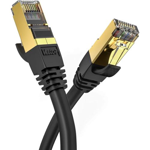 Cble Ethernet 3m Cat 8,RJ45 1m 2m 3m 5m 10m 20m 30m 50m Cable Rseau,Cat8 40Gbps 2000MHz Gigabit S/FTP Cble Internet Lan pour PS5,Routeur,Tlviseurs,Xbox,Plus Rapide que Cat 6/Cat 7.[G134]
