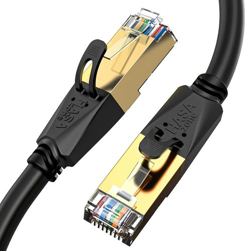 Cable Ethernet Cat 8 1M - Cable Rj45 Cat 8 Haut Dbit 40Gbps/2000Mhz