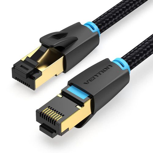 Cable Ethernet CAT 8, 2 m Cble Rseau RJ45 Rond Tress 40Gbps 2000Mhz High Speed SFTP Gigabit Lan Compatible avec Xbox series X/S PS5 PS4 PC