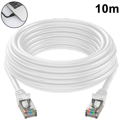 Câble Cat6 Câble LAN réseau plat Gigabit avec clips de câble